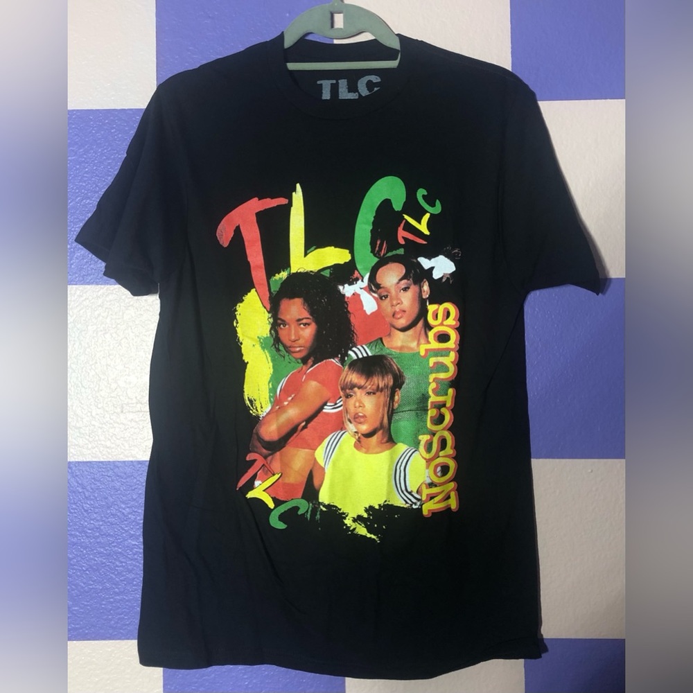 NWOT TLC No Scrubs 90s Style Black Tee - Size S